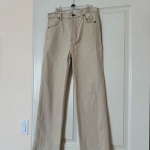 Reformation Cowboy Jeans in Ivory / Cream